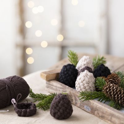 Pigne decorative all'uncinetto 