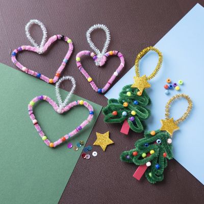 Decorazioni natalizie con scovolini