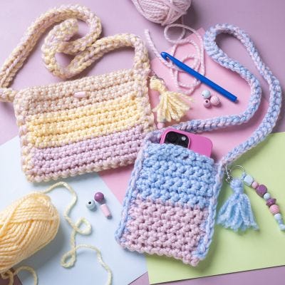 Kit Fai da te Principiante: Impara a realizzare una borsa all'uncinetto