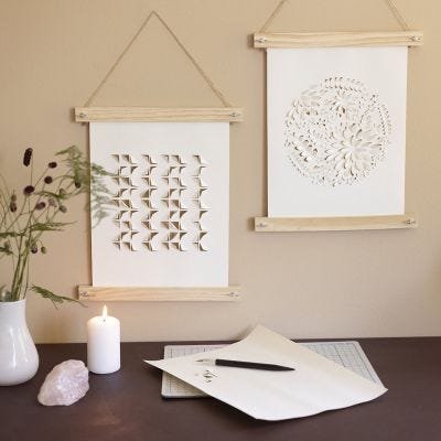 Arte su carta in ganci per poster