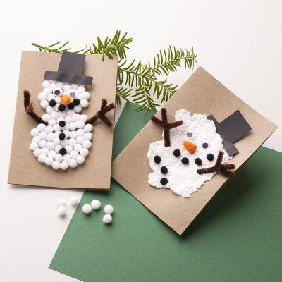 Biglietti di Natale con pupazzi di neve
