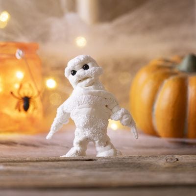 Mummia in Silk Clay® e Foam Clay®