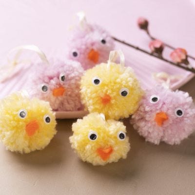 Pulcini pasquali pompon
