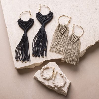 Orecchini macramé