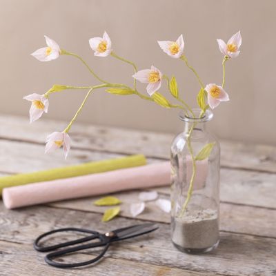 Ramo di ciliegia in carta crespa