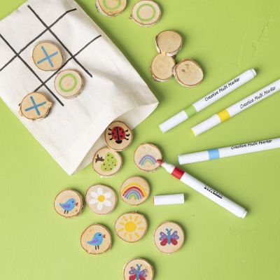 Giochi creativi con dischi di legno