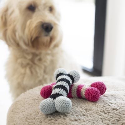 Osso per cani all'uncinetto