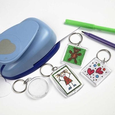 Portachiavi in plastica con disegno