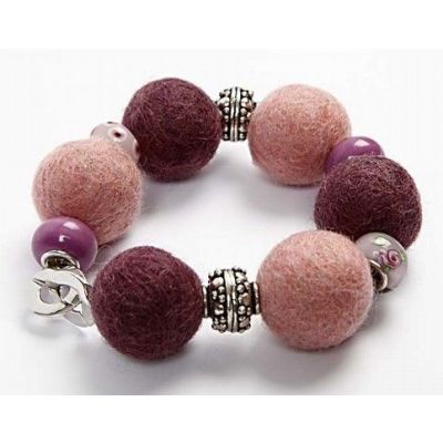 A Bracelet made from Wool Beads