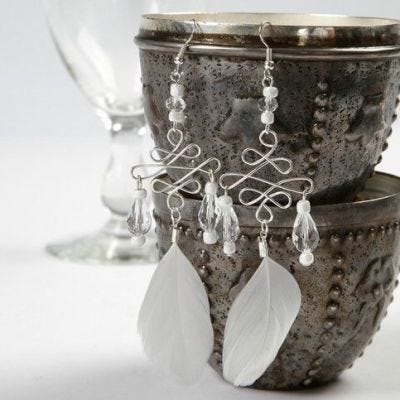 Earrings made with Wire Wrapping Tools