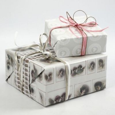 Gift Wrapping using Vivi Gade “Skagen” Design Wrapping Paper