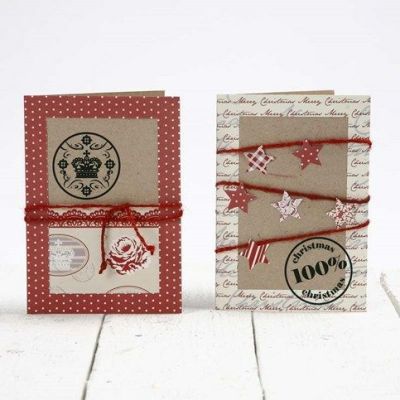 Biglietti d'auguri riciclati decorati con Vivi Gade Design