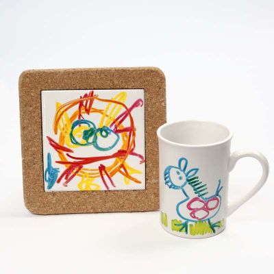 Porcellana decorata con pennarello