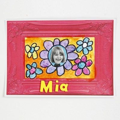 Ritratto in una cornice di cartoncino