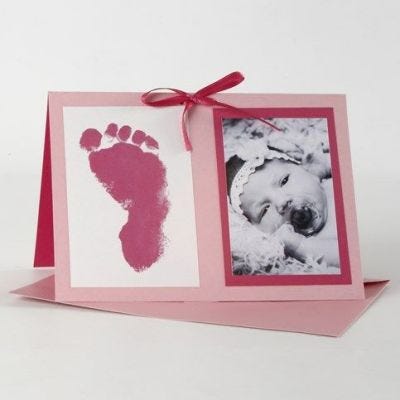 A rose and pink Invitation for a Christening