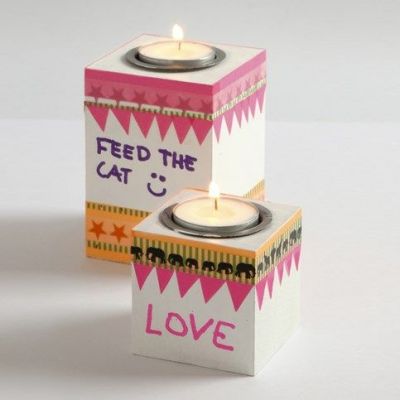 Wooden Tea Light Candle Holders