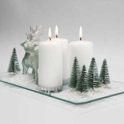 Decoro natalizio con candele