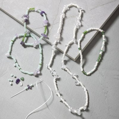 Collana e braccialetto con ametista