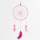 A Dream Catcher made from a Metal Ring wound with Cotton Yarn and decorated