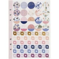 Libro stickers, fiori, A5, oro, viola, rosato, 1 pz