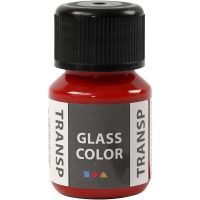 Colore trasparente per vetro, rosso, 30 ml/ 1 bott.