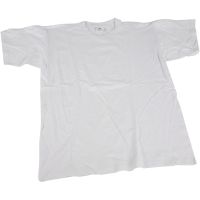 Magliette, L: 52 cm, misura medium , collo rotondo, bianco, 1 pz