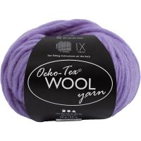 Filato di lana, L: 50 m, viola, 50 g/ 1 gom.
