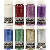 Glitter, colori asst., 8x110 g/ 1 conf.