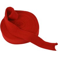 Tubolare di maglia, L: 40 mm, rosso natalizio, 10 m/ 1 rot.