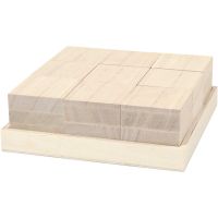 Cubi di legno, misura 4x4x4 cm, 9 pz/ 1 conf.