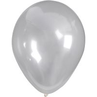 Palloncini, rotondi, diam 23 cm, transparent, 10 pz/ 1 conf.