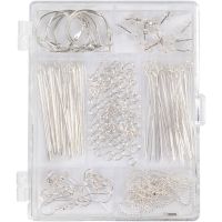 Kit iniziale per gioielli, placcato argento, 1 set/ 1 conf.