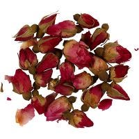 Fiori Secchi, Boccioli di rosa, L: 1 - 2 cm, diam 0,6 - 1 cm, 15 g, rosa scuro, 1 conf.