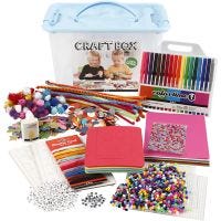 Materiale creativo e scatola a scomparti, colori asst., 1 pz