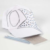 A Cap with a Sign and a Design from Rhinestones