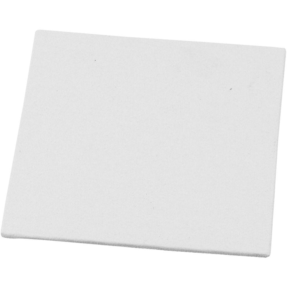 Pannello telato, misura 12,4x12,4 cm, 280 g, bianco, 1 pz