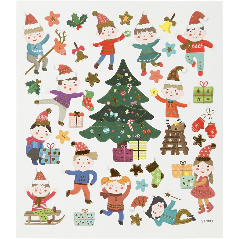 Stickers, Natale dei bambini, 15x16,5 cm, 1 fgl.