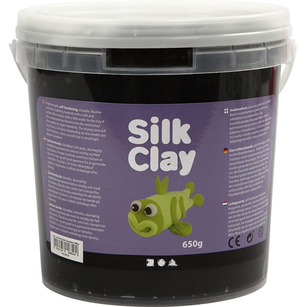 Silk Clay®, nero, 650 g/ 1 secch.