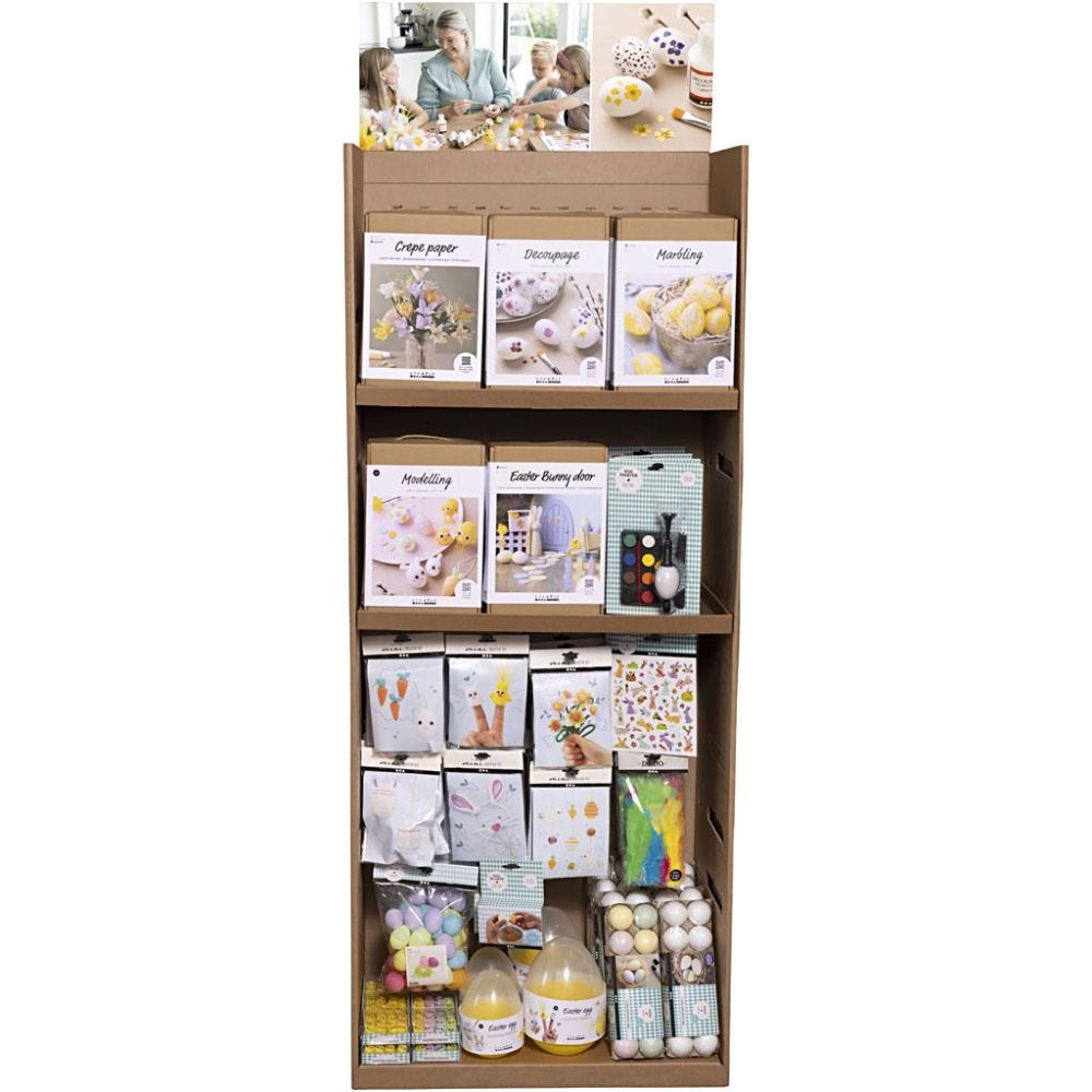 Display da pavimento in cartone, Pasqua, H: 1584 mm, P: 332 mm, L: 630 mm, 138 pezzo/ 1 conf.