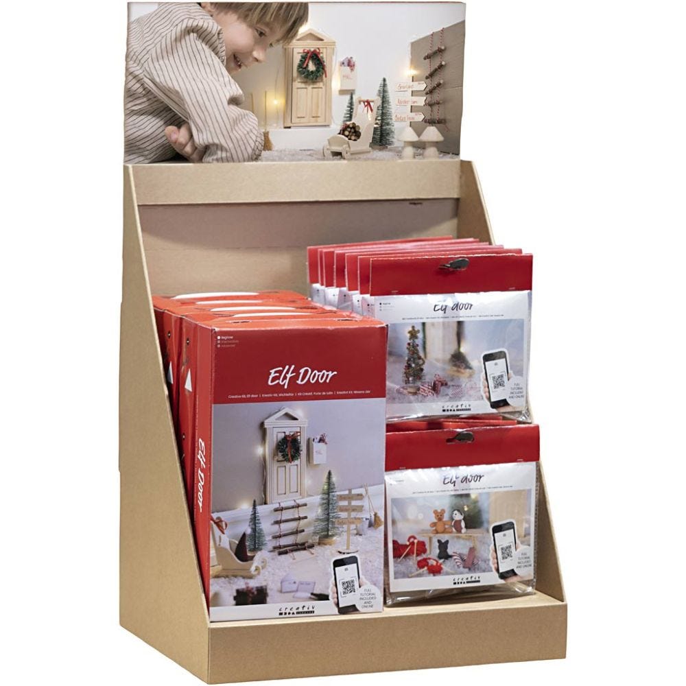 Piccolo espositore da tavolo, Porta dell'elfo, H: 458 mm, P: 322 mm, L: 416 mm, 44 pezzo/ 1 conf.