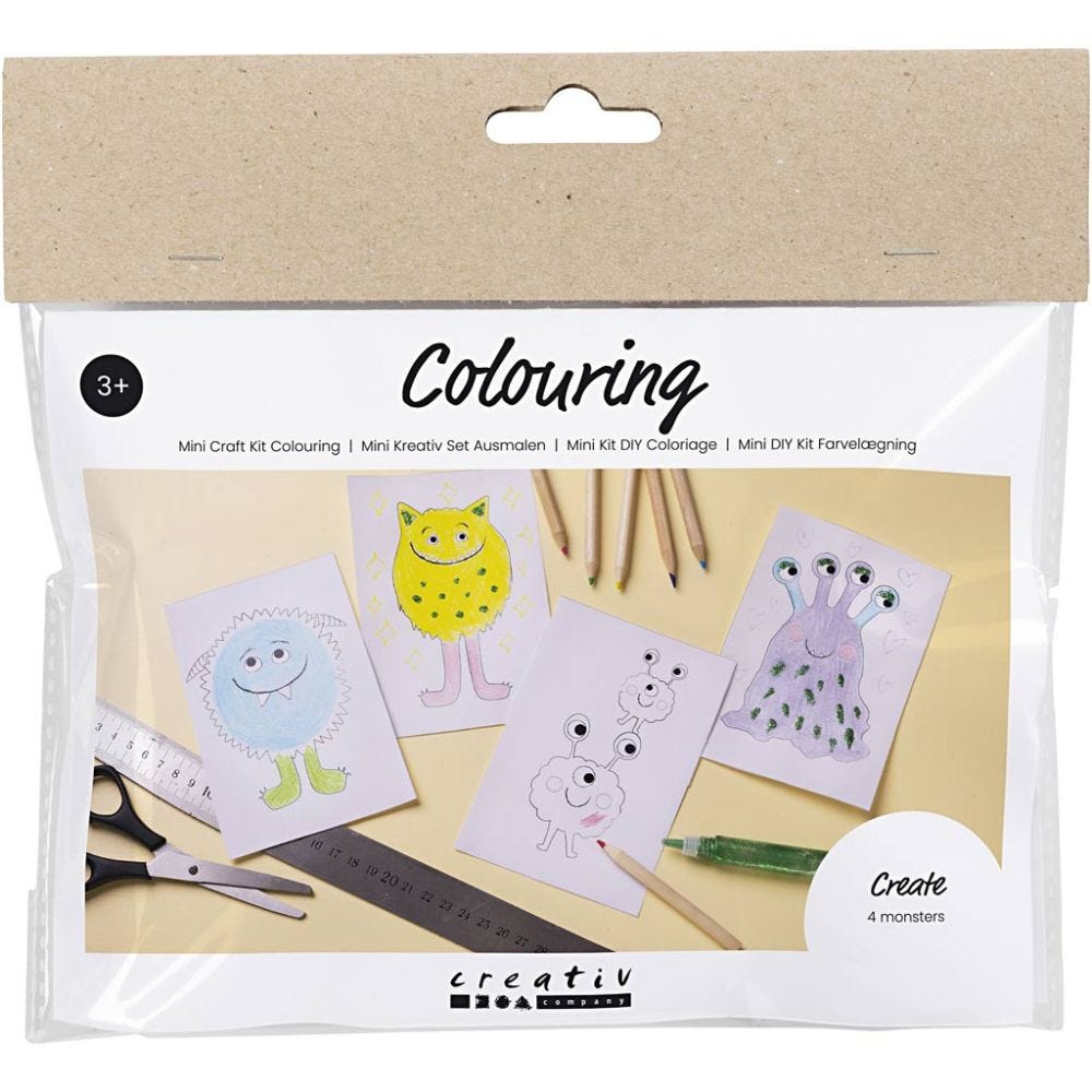 Kit Fai da te Mini Colorazione, Mostro, 1 conf.