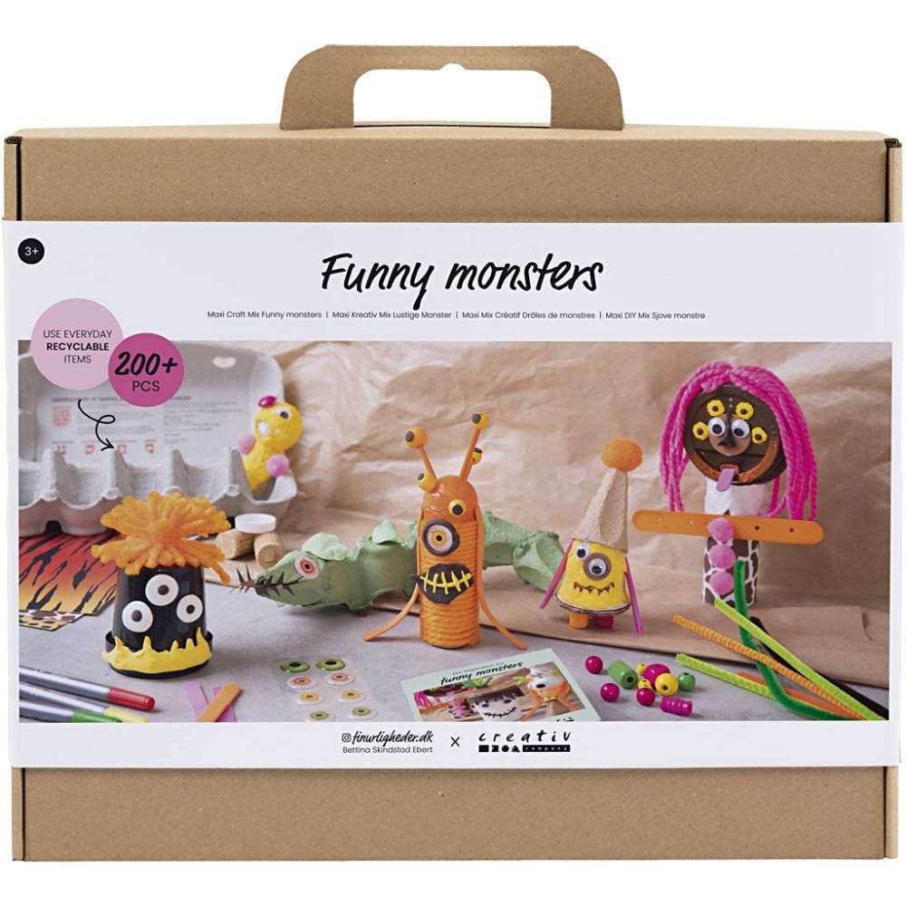 Kit Fai da te Misto Maxi Mostri Divertenti, colori asst., 1 conf.