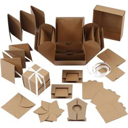 Explosion Box, misura 7x7x7,5+12x12x12 cm, natural, 1 pz