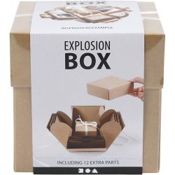 Explosion Box, misura 7x7x7,5+12x12x12 cm, natural, 1 pz