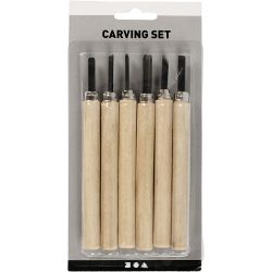 Set da intaglio nel legno