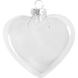 Cuore di vetro piatto