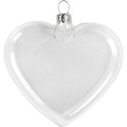 Cuore di vetro piatto