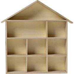 Scaffale a forma di casetta