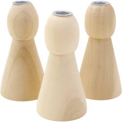 Portacandele conici in legno