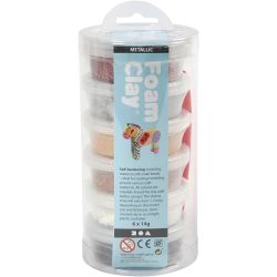 Foam Clay® , metallico, armonia marrone, 6x14 g/ 1 conf.
